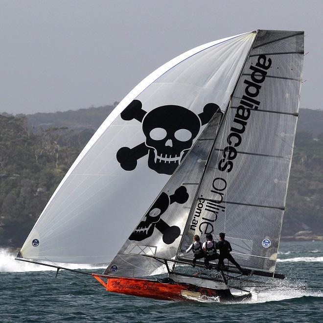 The Appliancesonline 'pirate ship'came home fast for fourth place - Australian 18 Footer League’s Club Championship Race two © Australian 18 Footers League http://www.18footers.com.au